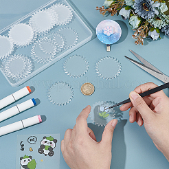 1 комплект прозрачных акриловых пустых значков&nbsp;AJEW-BC0008-07C