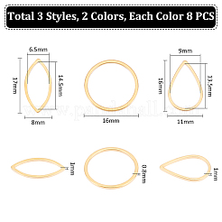 48 шт. 6-х стилевое соединительное кольцо из нержавеющей стали&nbsp;STAS-UN0056-48