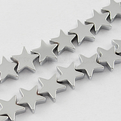 Немагнитные синтетический гематит бисер пряди G-Q887-6x6mm-M