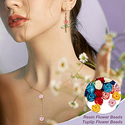 48 шт. 8-х цветные бусины из эпоксидной смолы RESI-GA0001-28