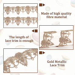 Металлизированная кружевная лента из полиэстера OCOR-OC0001-27