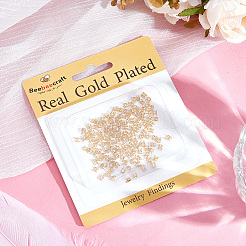 150 шт. латунные наконечники для бусин&nbsp;KK-BBC0017-43G-01