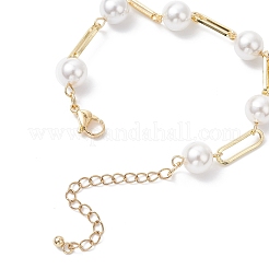 Латунные браслеты скрепки NJEW-JB12202