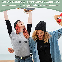 12 пара глаз с компьютерной вышивкой утюгом/пришивными заплатками PATC-FG0001-82