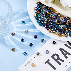 200шт 10 цвета гальванические стеклянные бусины&nbsp;EGLA-DC0001-12