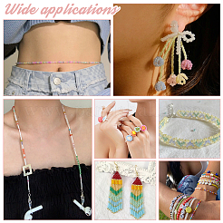 2104 шт. 8-х цветные стеклянные круглые бусины&nbsp;SEED-PH0001-91