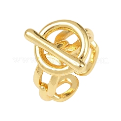 Латунь манжеты кольца RJEW-C140-02G