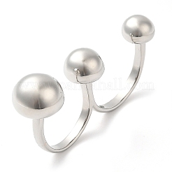 Латунные кольца на два пальца RJEW-Q778-55P