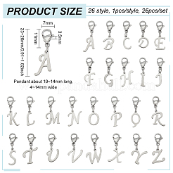 201 нержавеющая сталь буква a~z подвеска украшение HJEW-AB00515