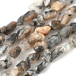 Необработанные грубые натуральные африканские черные опаловые бусины нити G-M453-C05