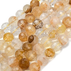 Бусины из натурального желтого гематоидного кварца класса А&nbsp;G-L642-F04-10mm
