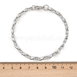 Браслеты-цепочки из нержавеющей стали 201 звено для мужчин и женщин&nbsp;BJEW-B143-03P