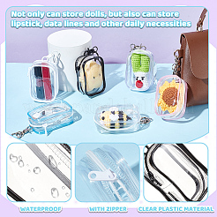 6 шт. 6-цветные портативные дорожные прозрачные пластиковые сумки на молнии с застежками из сплава ABAG-GA0001-29A