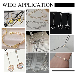 30 шт. латунные кольца-сердечки KK-HY0004-15