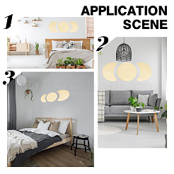 Акриловое зеркало фазы луны декор стены&nbsp;DIY-WH0167-60B