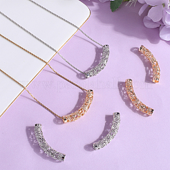 6шт 2 цвета латунные бусины трубки KK-BBC0014-58