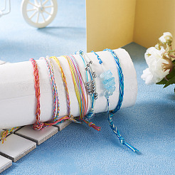 Градиентный цвет круглый 6-слойный шнур из вощеного полиэстера YC-TAC0003-01C