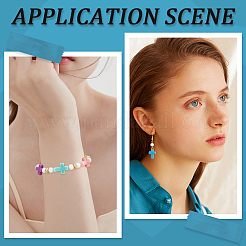 300 шт. непрозрачные акриловые бусины с эффектом кракле OACR-SP0001-06