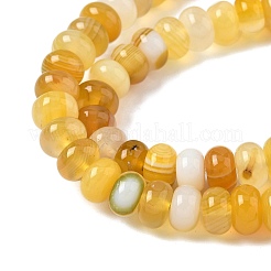 Натуральные полосатые агатовые бусы G-F790-I01-01B