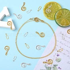 20 комплект из 2-х видов застежек-крючков из сплава FIND-YW0007-35