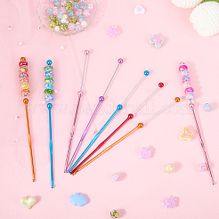 8 шт. 5-х цветные крючки для вязания бисером своими руками из сплава AJEW-CP0006-89