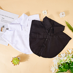 2шт. 2-х цветный съемный полиэстеровый женский накладной воротник&nbsp;DIY-CP0013-12A