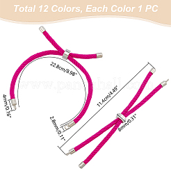 12шт. Набор для изготовления браслета из витого нейлонового шнура 12 цветов MAK-UN0001-58B