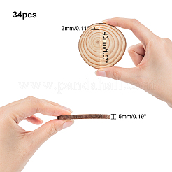 Наборы для самостоятельного изготовления деревянных хнаг-тегов DIY-OC0001-58