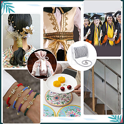 10 ярд 3-слойных полиэфирных шнуров круглой скрутки&nbsp;OCOR-PH0006-69B