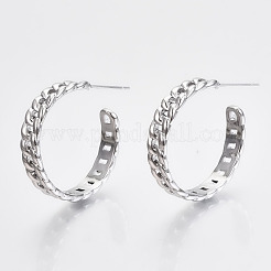 Серьги-кольца из латуни KK-R117-054P-NF