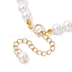 Наборы браслетов и ожерелий из круглых бусин из ракушек для женщин SJEW-JS01321