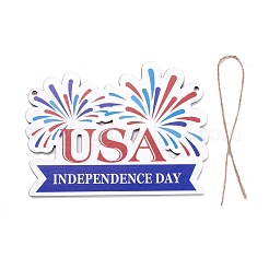 День независимости доска плотности деревянные настенные украшения подвески дверные таблички&nbsp;HJEW-C004-09