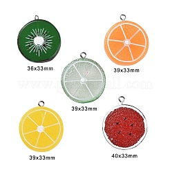 18шт 5 цвета подвески из смолы&nbsp;RESI-LS0001-09P