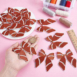 12 шт. нашивки с бантом на тканевой основе для пришивания и утюжки&nbsp;DIY-HY0002-98