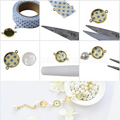 20 мм плоские задние очищенные стеклянные кабошоны прозрачные куполообразные плитки GGLA-PH0001-03A-B