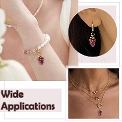 Подвески из натурального граната с круглыми бусинами в виде винограда G-CJC0007-01