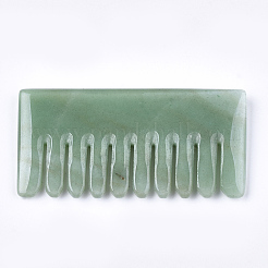 Натуральный зеленый авантюрин массажная расческа G-T113-10A