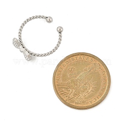 Кольца-манжеты из нержавеющей стали 304 с бантом для женщин&nbsp;RJEW-G338-08P