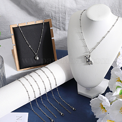 12 шт. 304 нержавеющая сталь спутниковое ожерелье цепи&nbsp;NJEW-SC0001-27