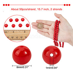 2 нити натуральных окрашенных бусин из драгоценного камня машан нефрит&nbsp;G-NB0005-31A