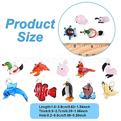 10шт 10 стиля подвески ручной работы лэмпворк LAMP-YW0001-38