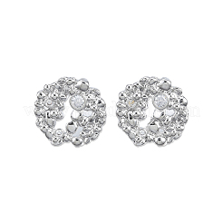 Прозрачные серьги-гвоздики с кубическим цирконием EJEW-N012-48P