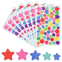 4 пакетик бумажных наклеек с рисунком в виде звезд&nbsp;AJEW-FS0001-16
