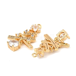 Латунные микро проложить кубического циркония подвески KK-C155-18G-01
