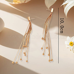 Железные круглые серьги-гвоздики с кисточками FS-WGA6095-01