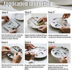 Бумажные керамические наклейки&nbsp;DIY-WH0729-015