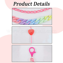 2 шт. двухцветные акриловые двухслойные цепные ремни AJEW-GF0011-19A