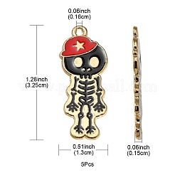 5шт 5 цвета сплава эмалевые подвески ENAM-YW0002-48