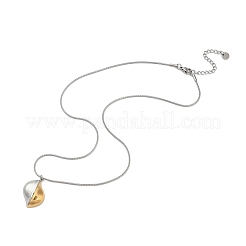 Двухцветные подвески-капли из нержавеющей стали 304 для женщин NJEW-U038-03GP