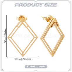 1 пара сережек-гвоздиков из нержавеющей стали&nbsp;EJEW-LP0001-47